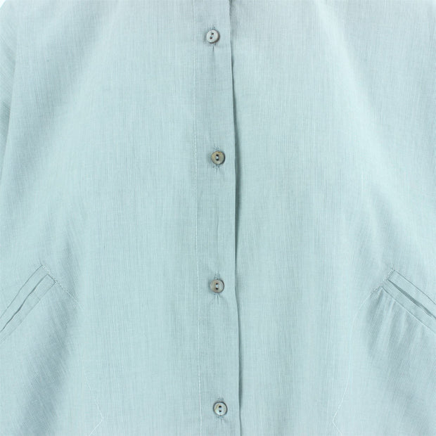 Woven Blouse Shirt - Blue Stripe