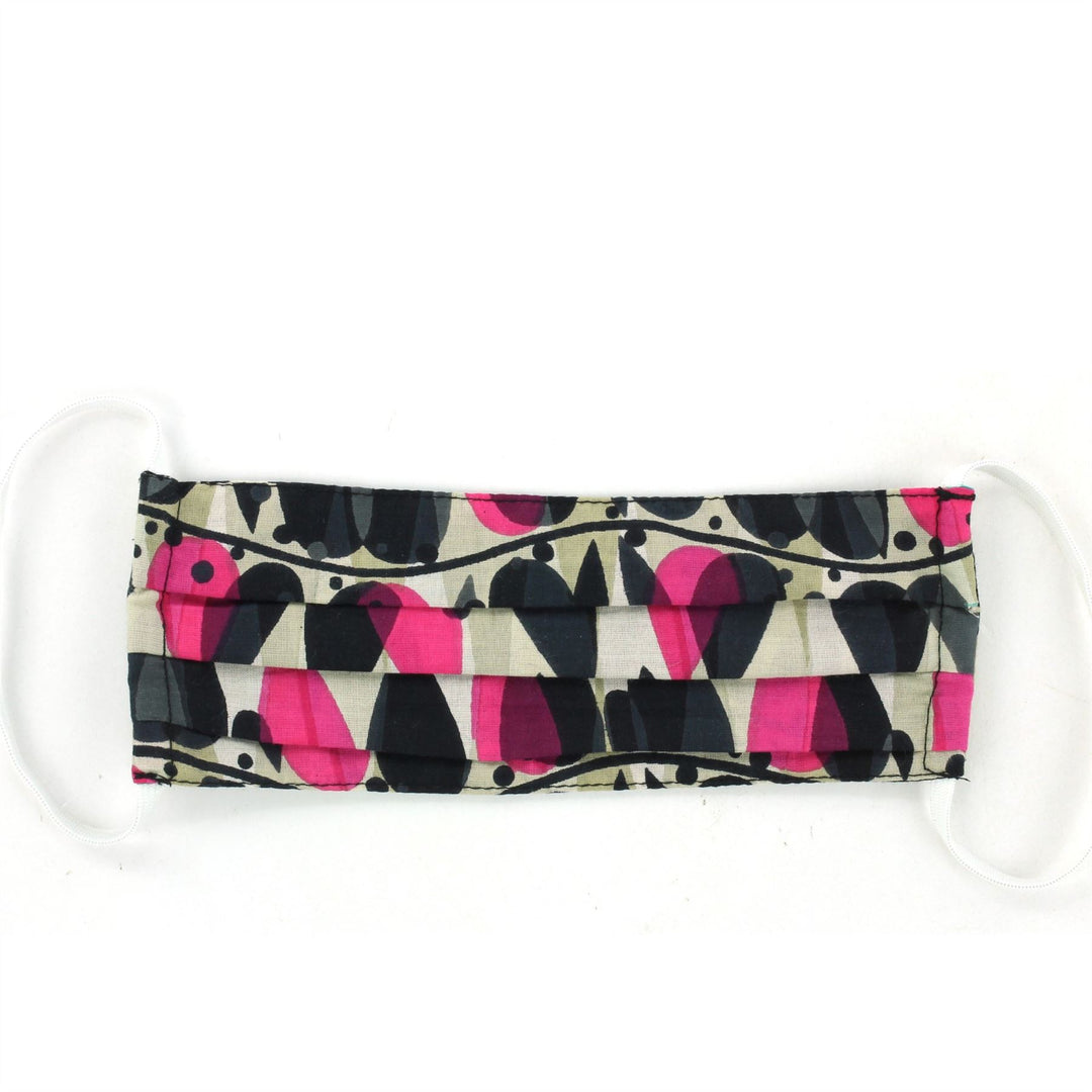 100% Cotton Handmade Pleated Face-Mask