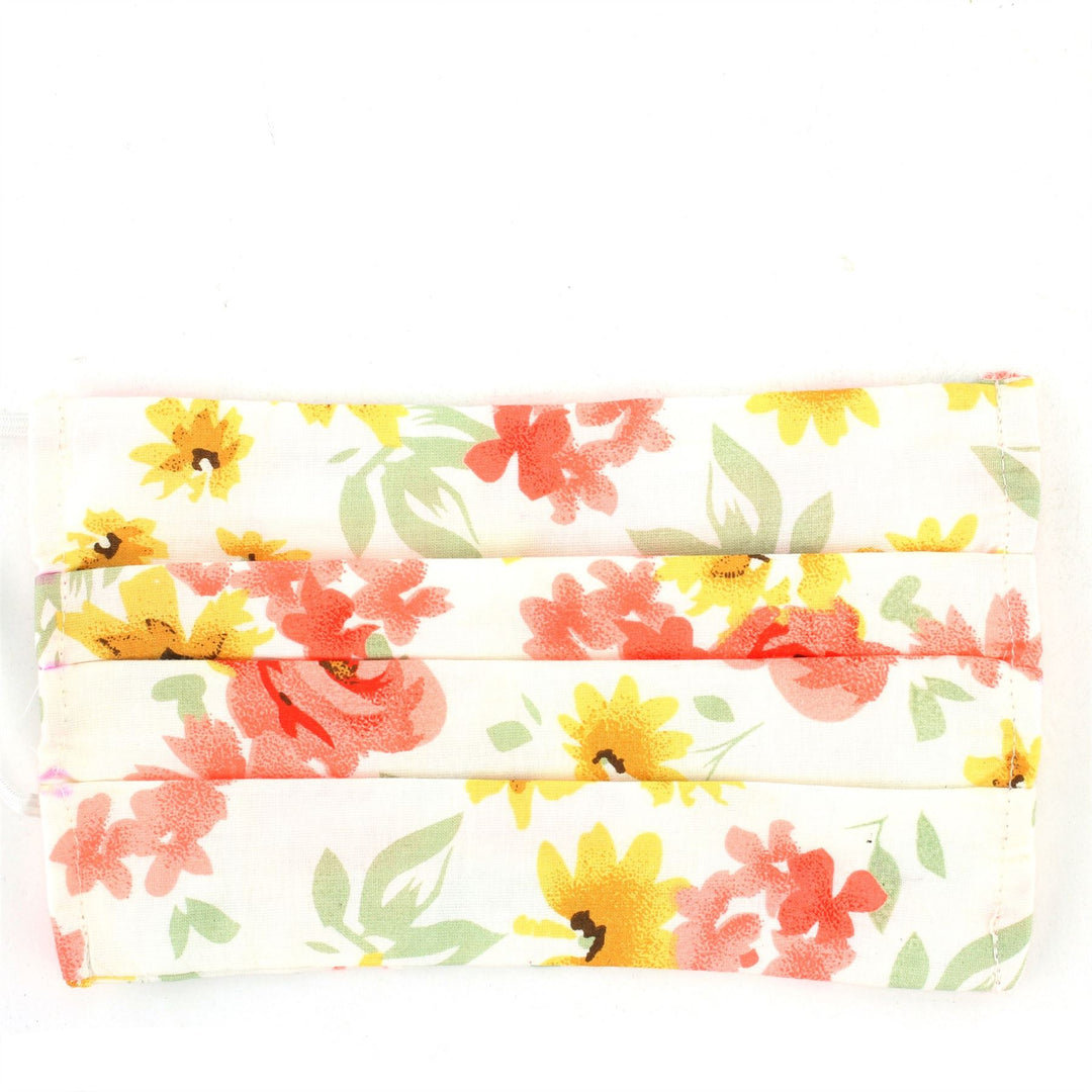 100% Cotton Handmade Pleated Face-Mask