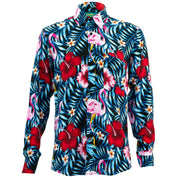 Regular Fit Long Sleeve Shirt - Tropical Flamingo