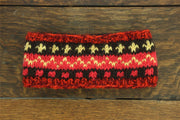 Hand Knitted Wool Headband  - 17 Red