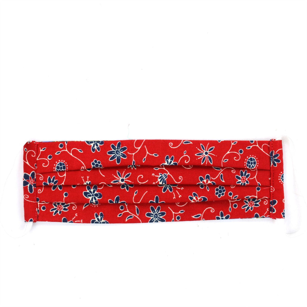 100% Cotton Handmade Pleated Face-Mask