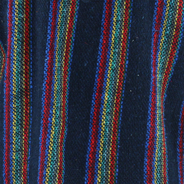 Mexican Baja Jerga Hoody - Deep Blue Stripe