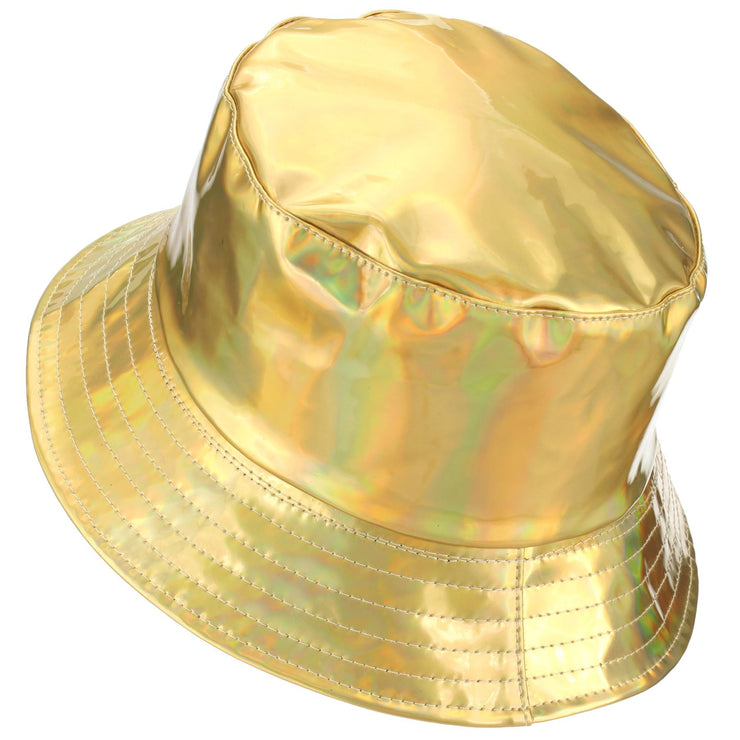 Holographic Bucket Hat - Shiny Gold