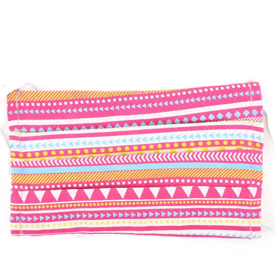 100% Cotton Handmade Pleated Face-Mask