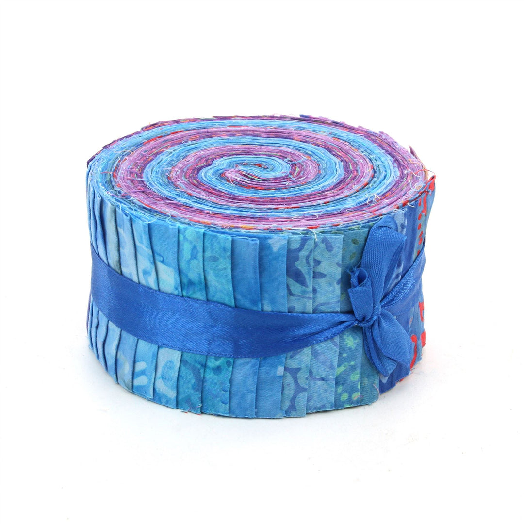 Jelly Roll - 40 Strips of 2.5" x 37" Cotton Batik