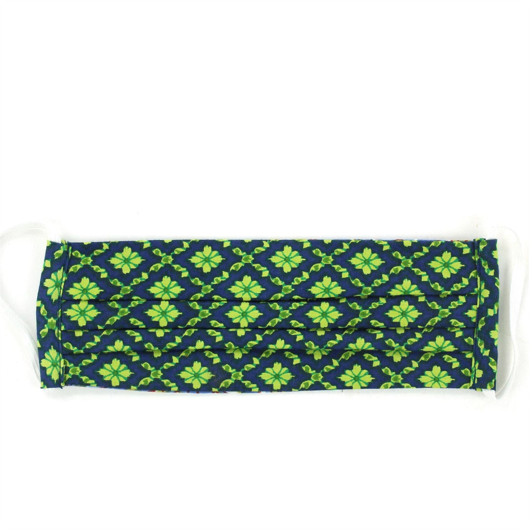 100% Cotton Handmade Pleated Face-Mask