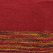 Tibetan Wool Blend Shawl Blanket - Red with Sunset Reverse