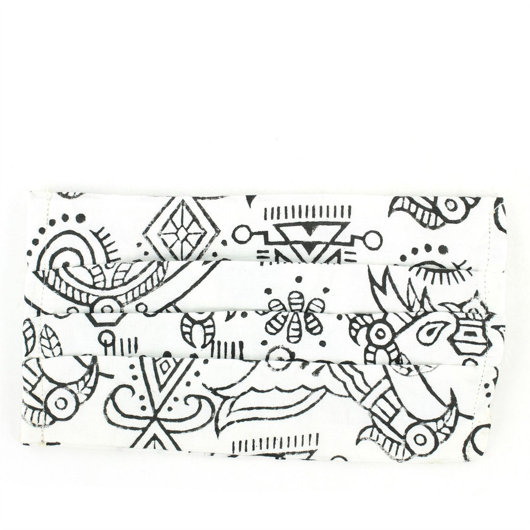 100% Cotton Handmade Pleated Face-Mask