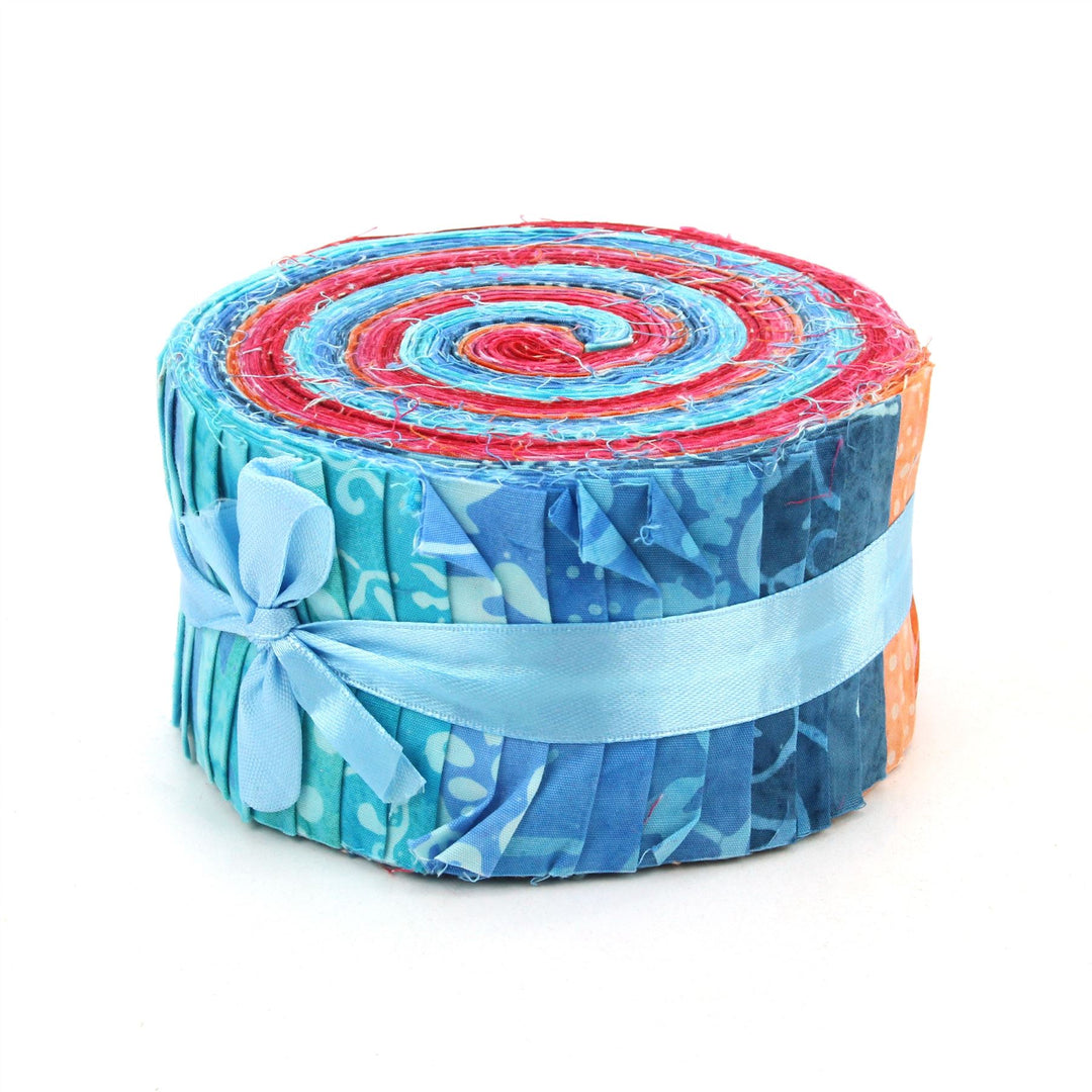 Jelly Roll - 40 Strips of 2.5" x 37" Cotton Batik