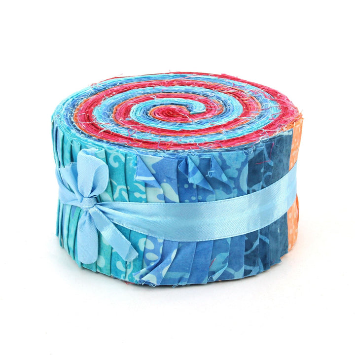 Jelly Roll - 40 Strips of 2.5" x 37" Cotton Batik