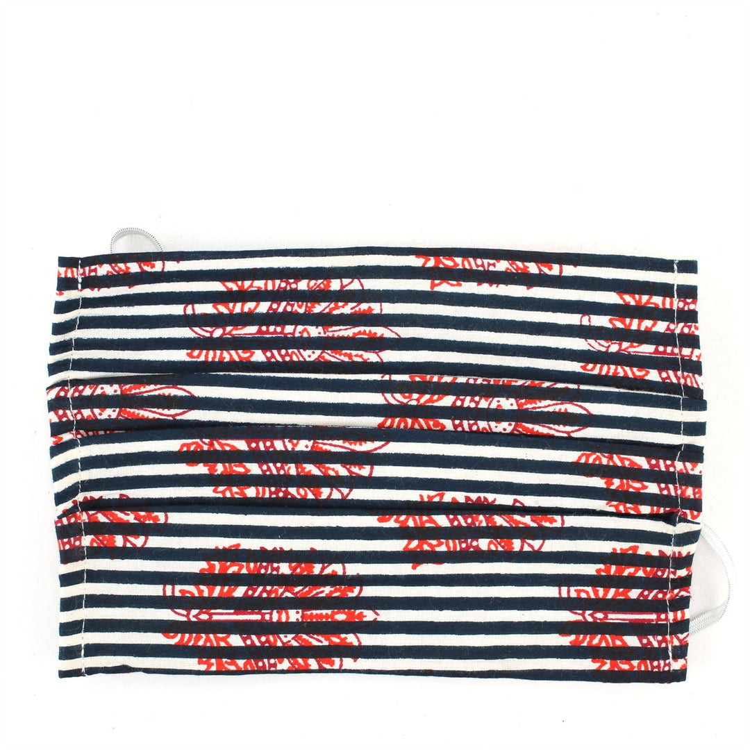 100% Cotton Handmade Pleated Face-Mask