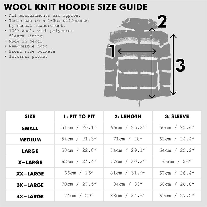 Hand Knitted Wool Hooded Jacket Cardigan - Stripe Progress Rainbow