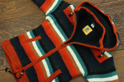 Hand Knitted Wool Hooded Jacket Cardigan Ladies Cut - Stripe Anu