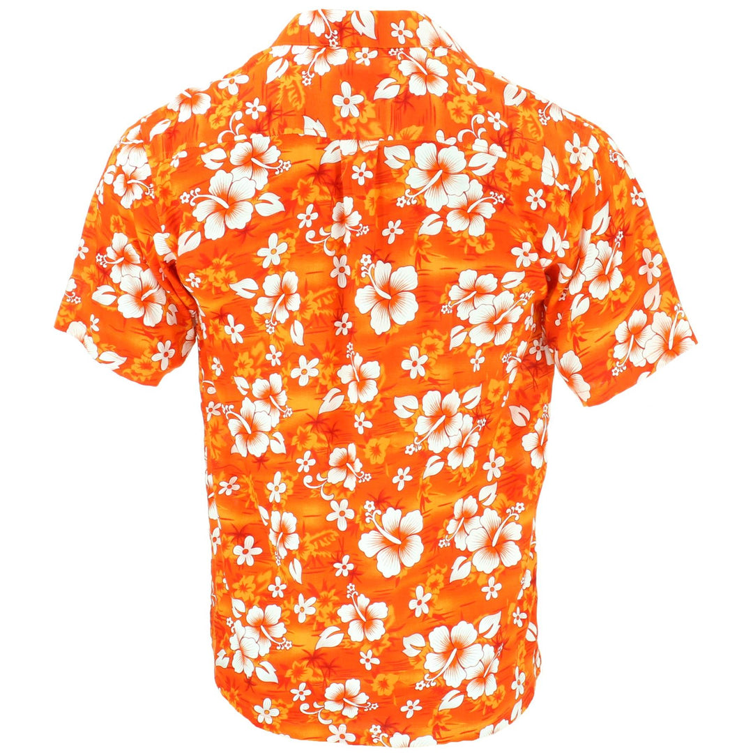 Short Sleeve Hawaiian Shirt - Orange