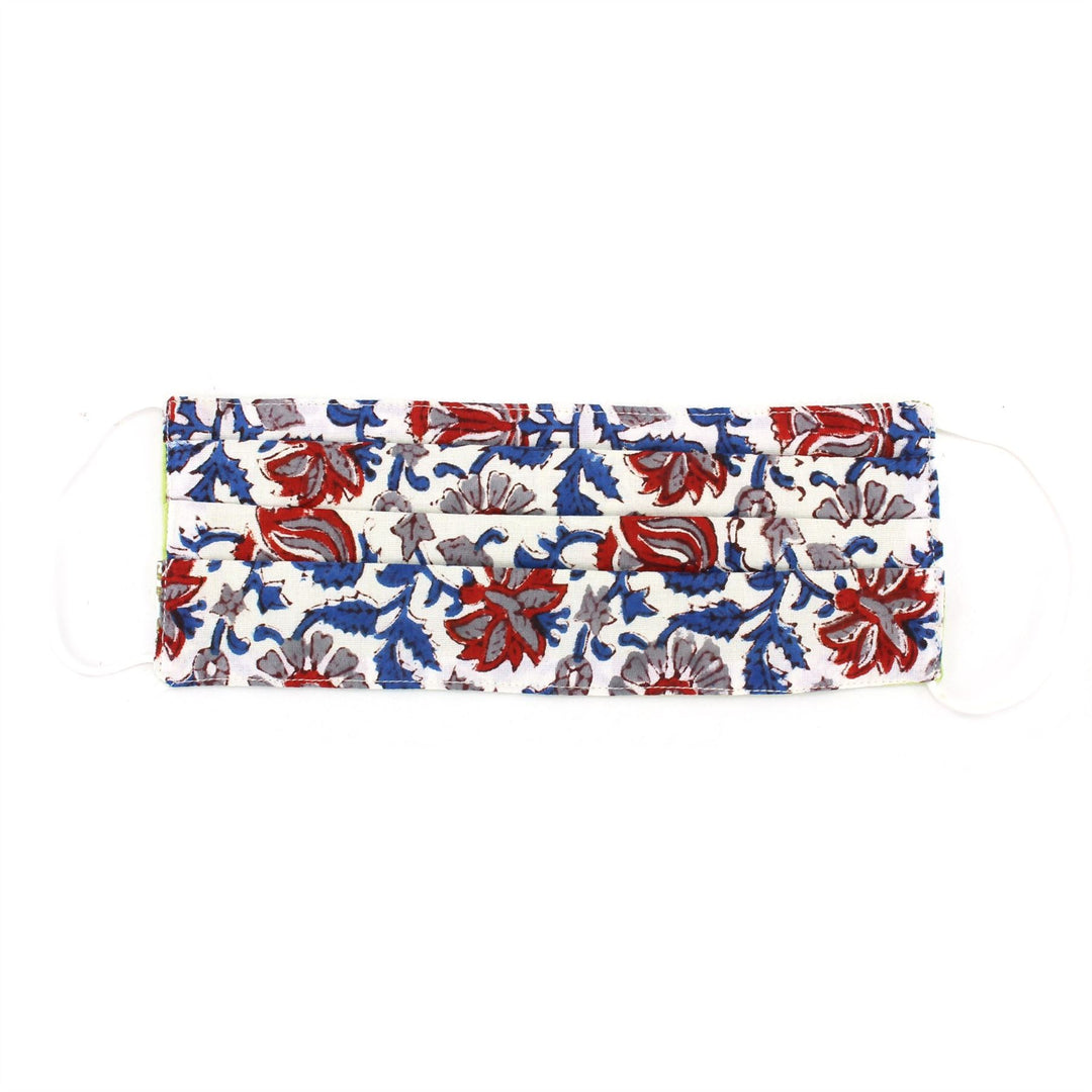 100% Cotton Handmade Pleated Face-Mask