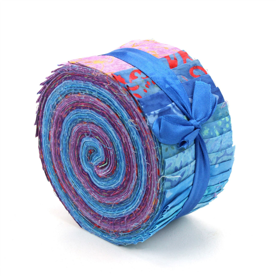 Jelly Roll - 40 Strips of 2.5" x 37" Cotton Batik