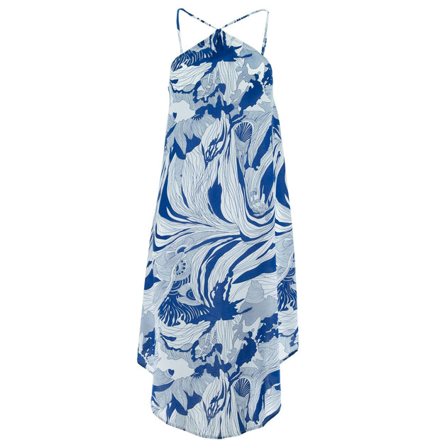 Asymmetric Hem Dress - Aubrey Blue