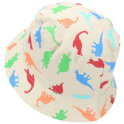 Children's Dinosaur Bucket Hat - Beige