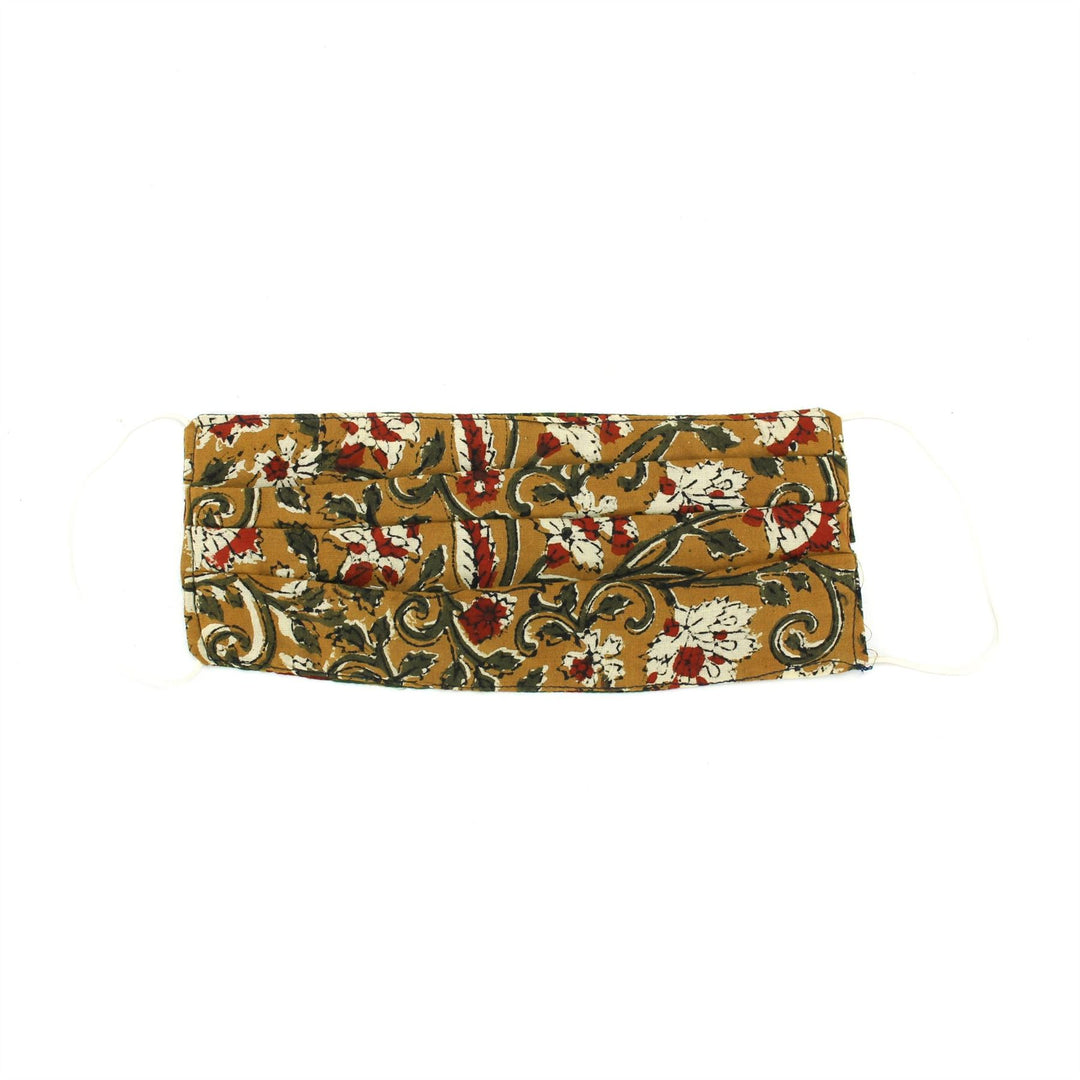 100% Cotton Handmade Pleated Face-Mask