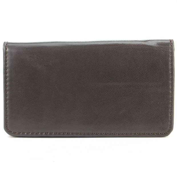 Real Leather Colourful Purse Wallet - Brown