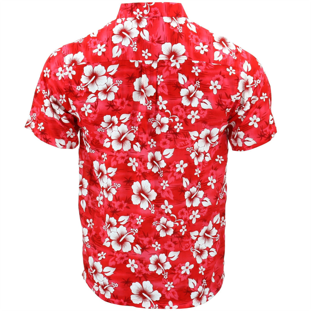 Short Sleeve Hawaiian Shirt - Red