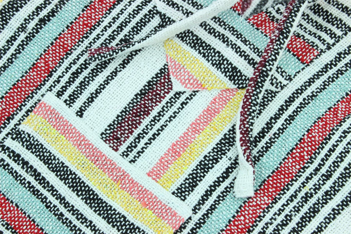 Mexican Baja Jerga Hoody - Sugar Stripe