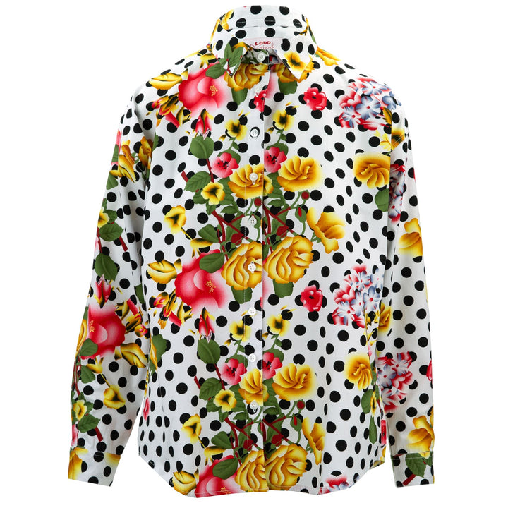 Classic Women's Shirt - Polka Dot Floral