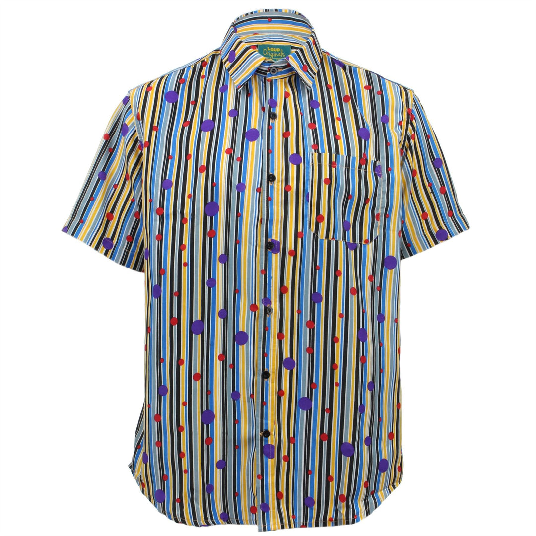 Tailored Fit Short Sleeve Shirt - Stripes & Spots