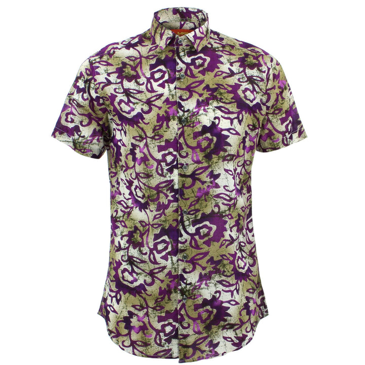 Tailored Fit Short Sleeve Shirt - Floral Blend