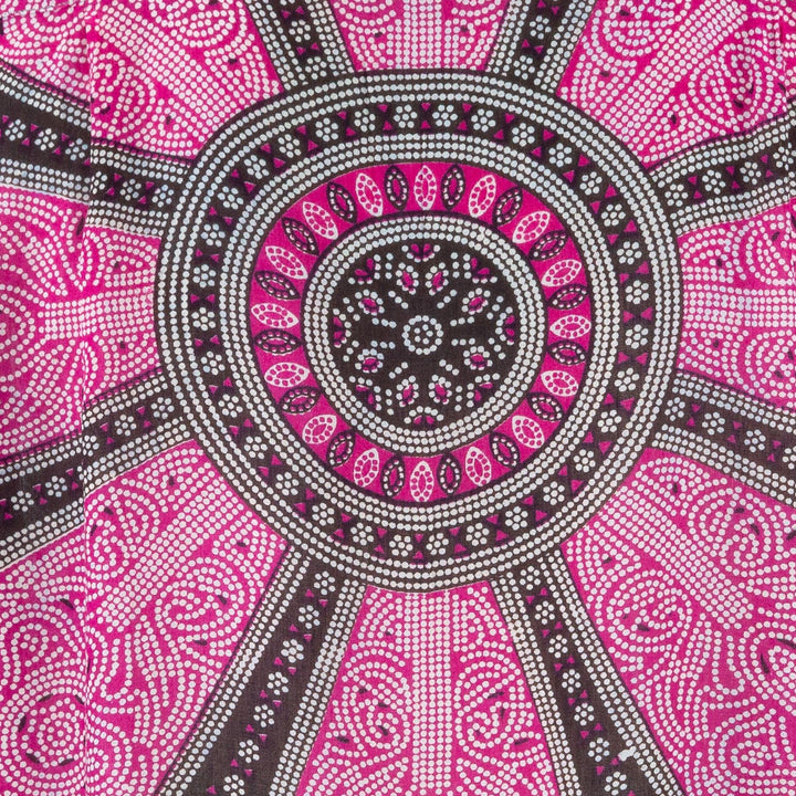 Regular Fit Short Sleeve Shirt - Flower Mandala - Green