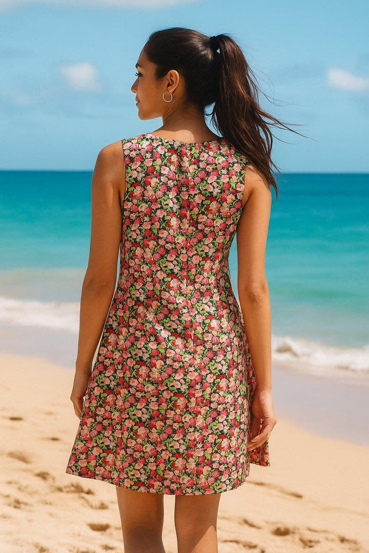 Nifty Shifty Dress - Retro Roses