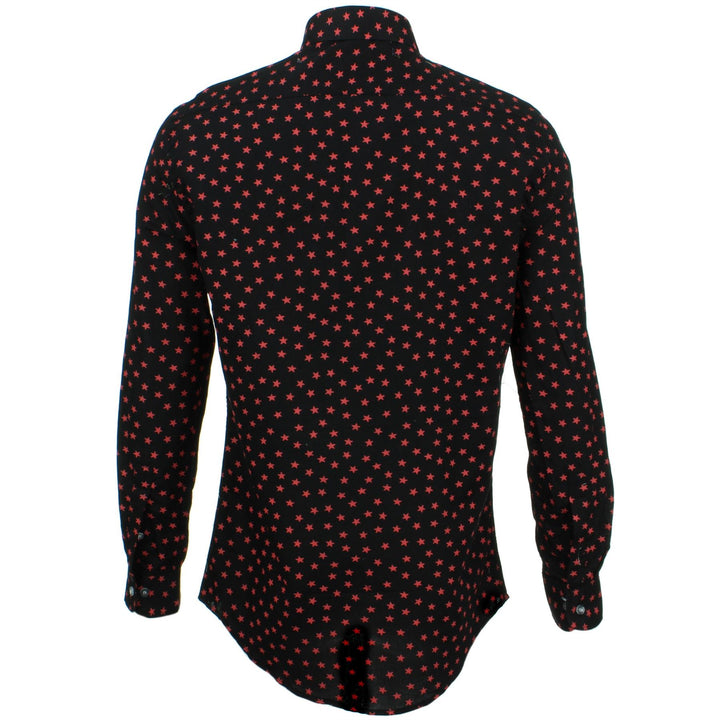 Slim Fit Long Sleeve Shirt - Ditzy Red Stars
