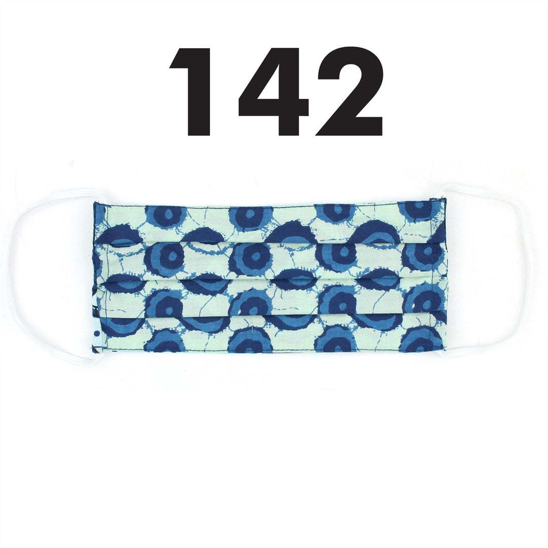 Handmade Pleated Cotton Face Mask - Pack of 5