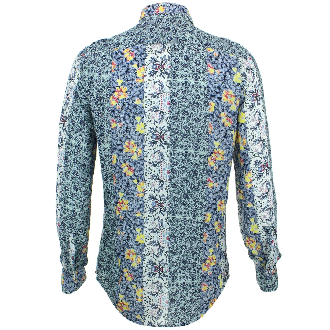 Slim Fit Long Sleeve Shirt - Floral Stripe