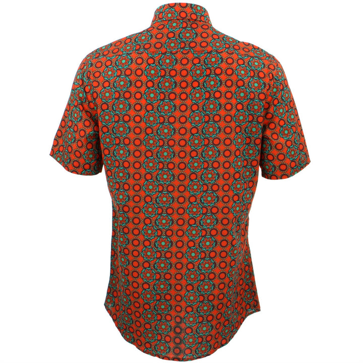 Tailored Fit Short Sleeve Shirt - Poppy Dots
