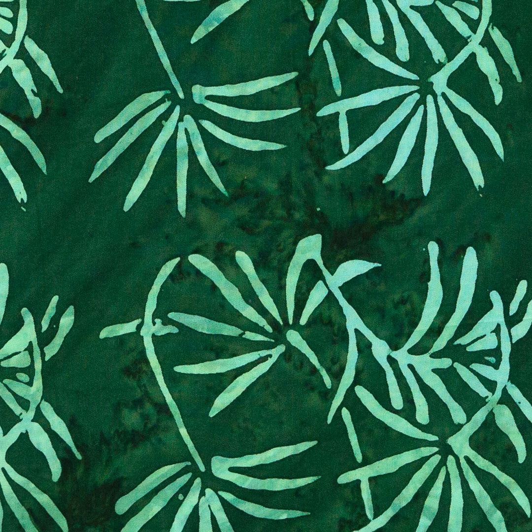 Regular Fit Short Sleeve Shirt - Tropical Leaf - Green