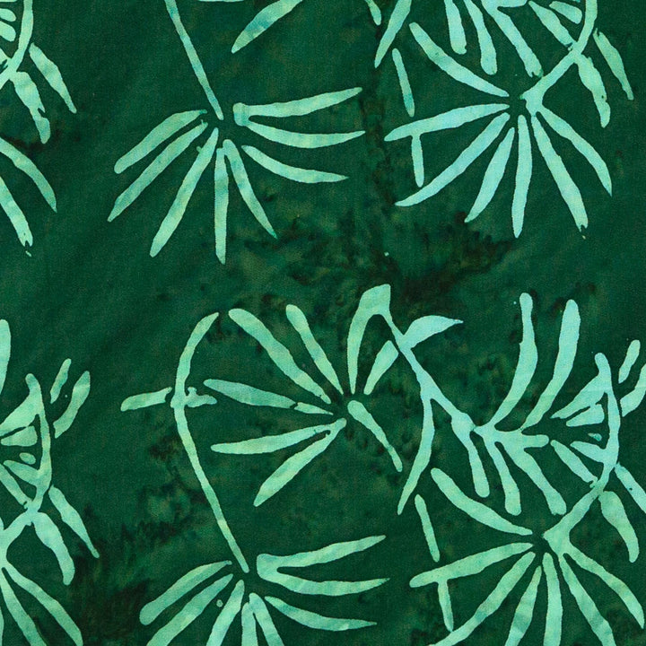 Regular Fit Short Sleeve Shirt - Tropical Leaf - Green