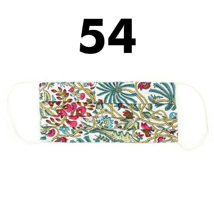 Handmade 100% Cotton Pleated Face-Mask