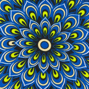 The Swirl Shift Dress - Peacock Mandala Royal Blue
