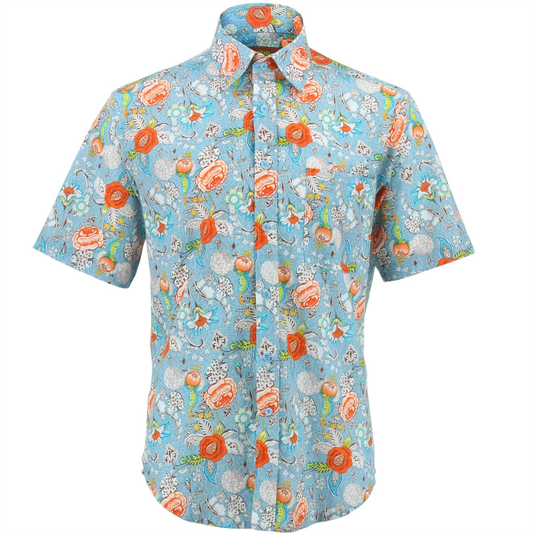 Regular Fit Short Sleeve Shirt - Jacobean Floral