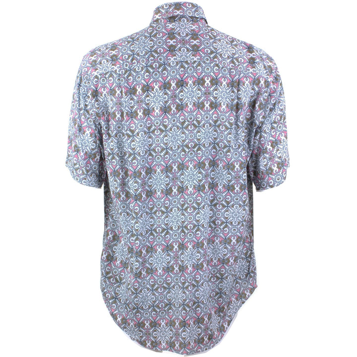 Regular Fit Short Sleeve Shirt - Pink Abstract