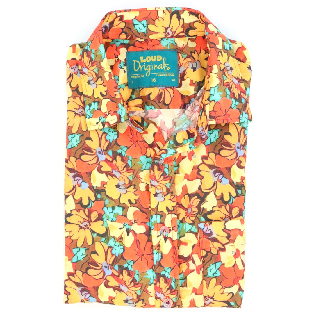 Regular Fit Short Sleeve Shirt - Wildflower Burst