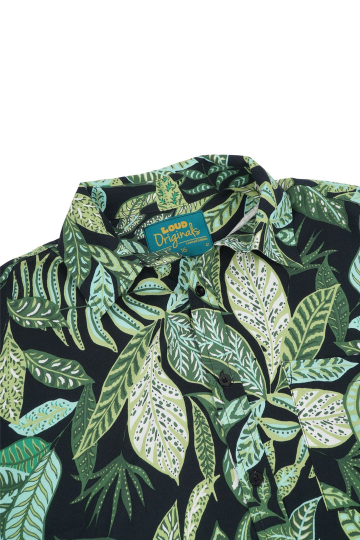 Regular Fit Short Sleeve Shirt - Tropical Woodland