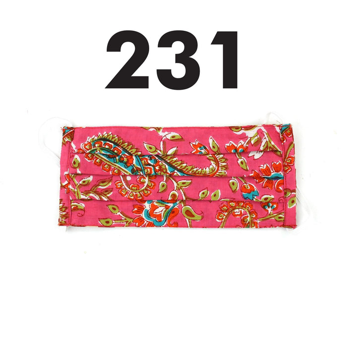 100% Cotton Handmade Pleated Face-Mask