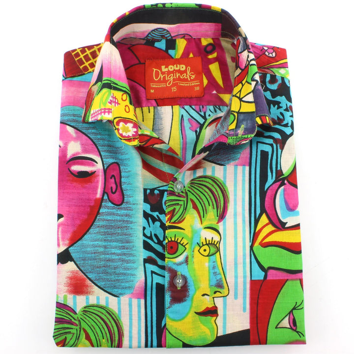 Tailored Fit Short Sleeve Shirt - Cubism Portraits