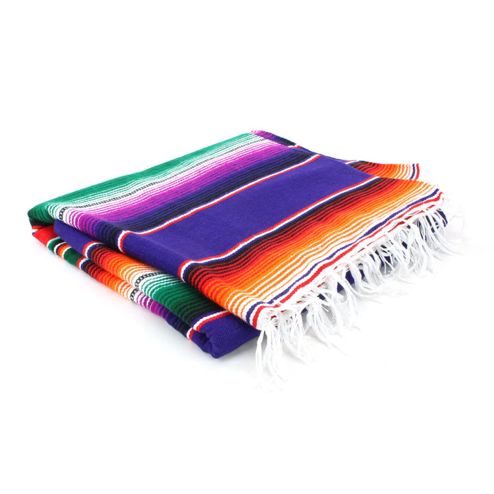 Handwoven Mexican Serape Large - Purple