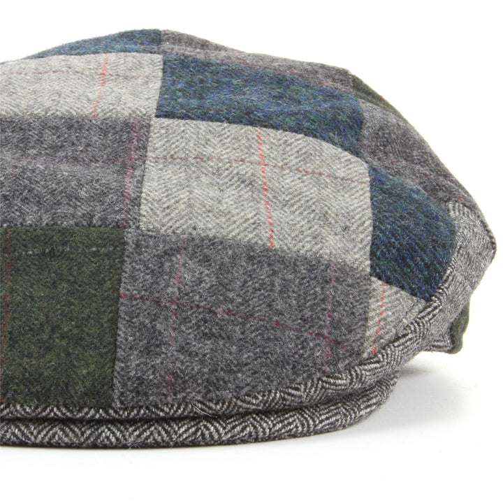 Patchwork tweed flat cap - Blue