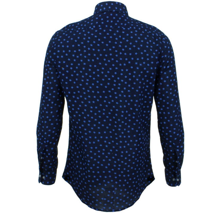 Tailored Fit Long Sleeve Shirt - Ditzy Blue Stars