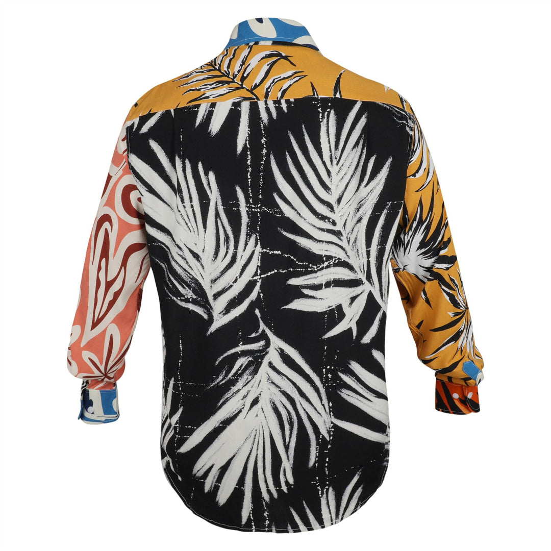 Regular Fit Long Sleeve Shirt - Random Mixed Panel Tropical